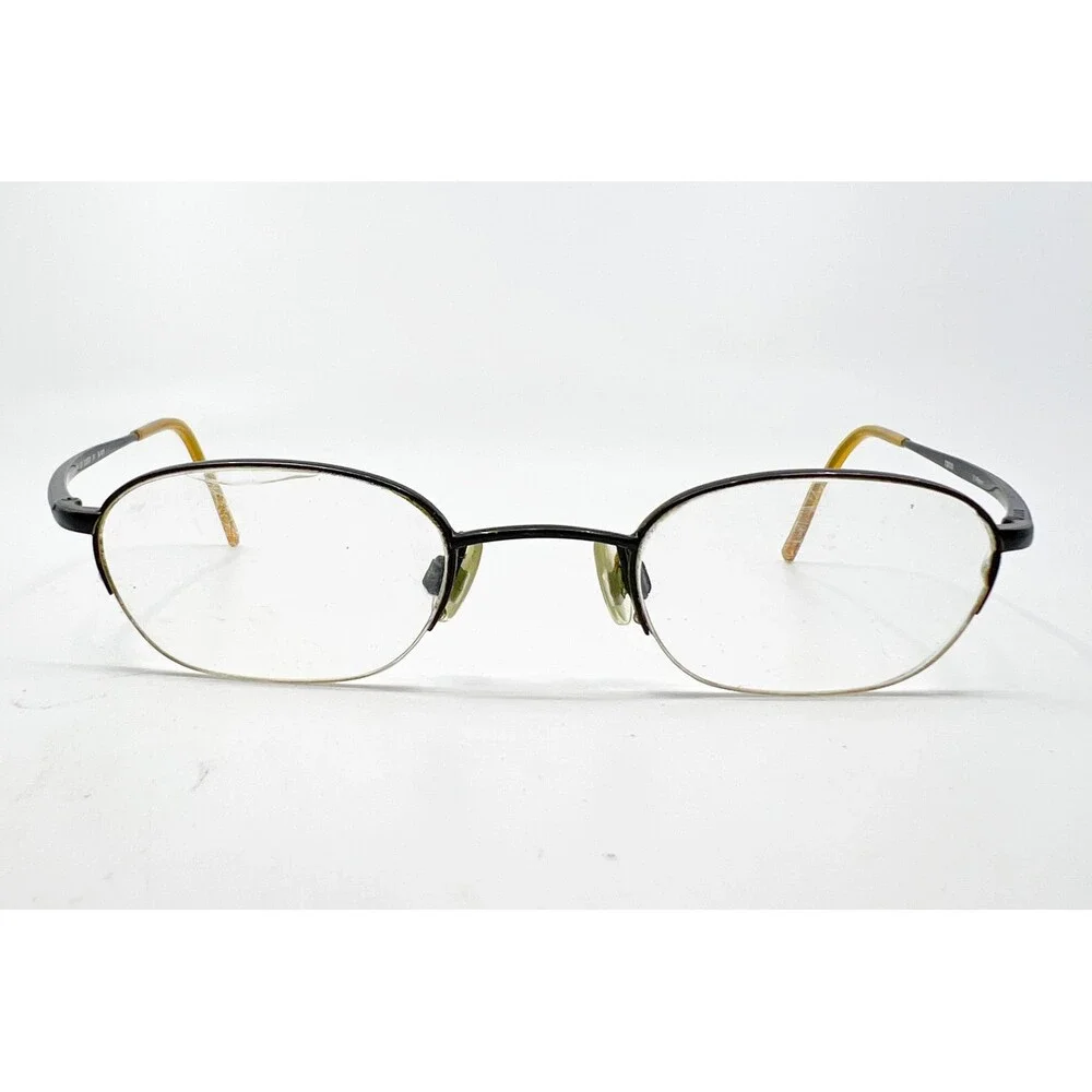 Izod Eyeglasses Mens Black Oval Semi Rimless 361 145mm